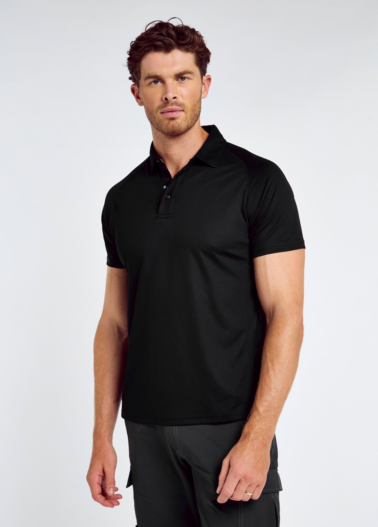 Menton Men's Technical Polo - Black