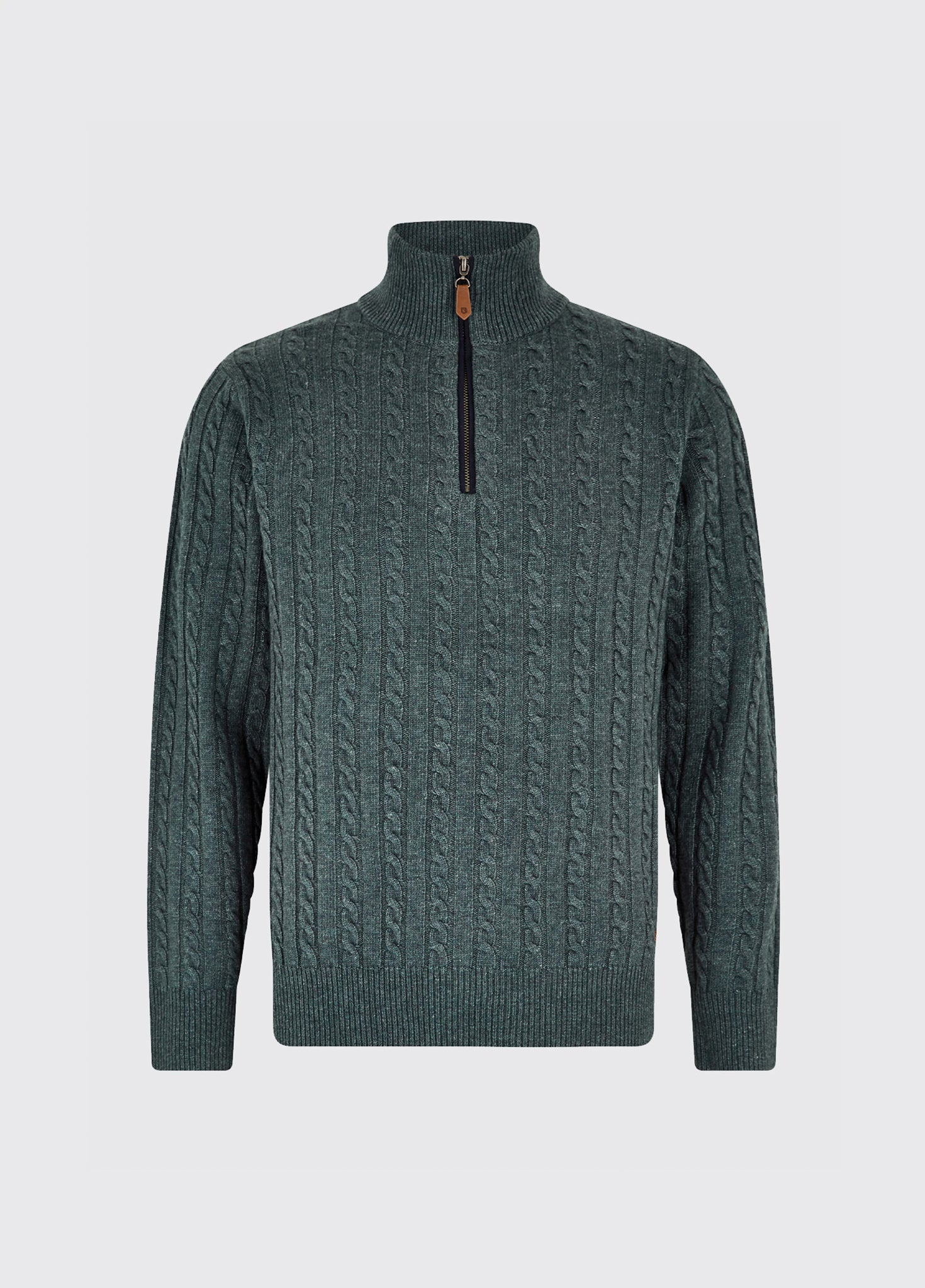 Cronin Zip Neck Sweater - Dark Pebble