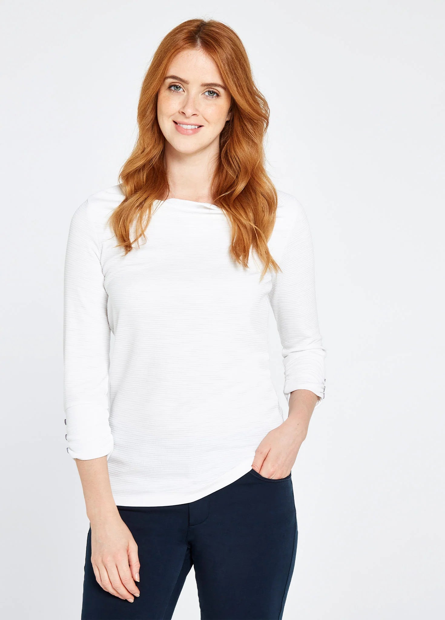 Hillgrove cowl neck top - White