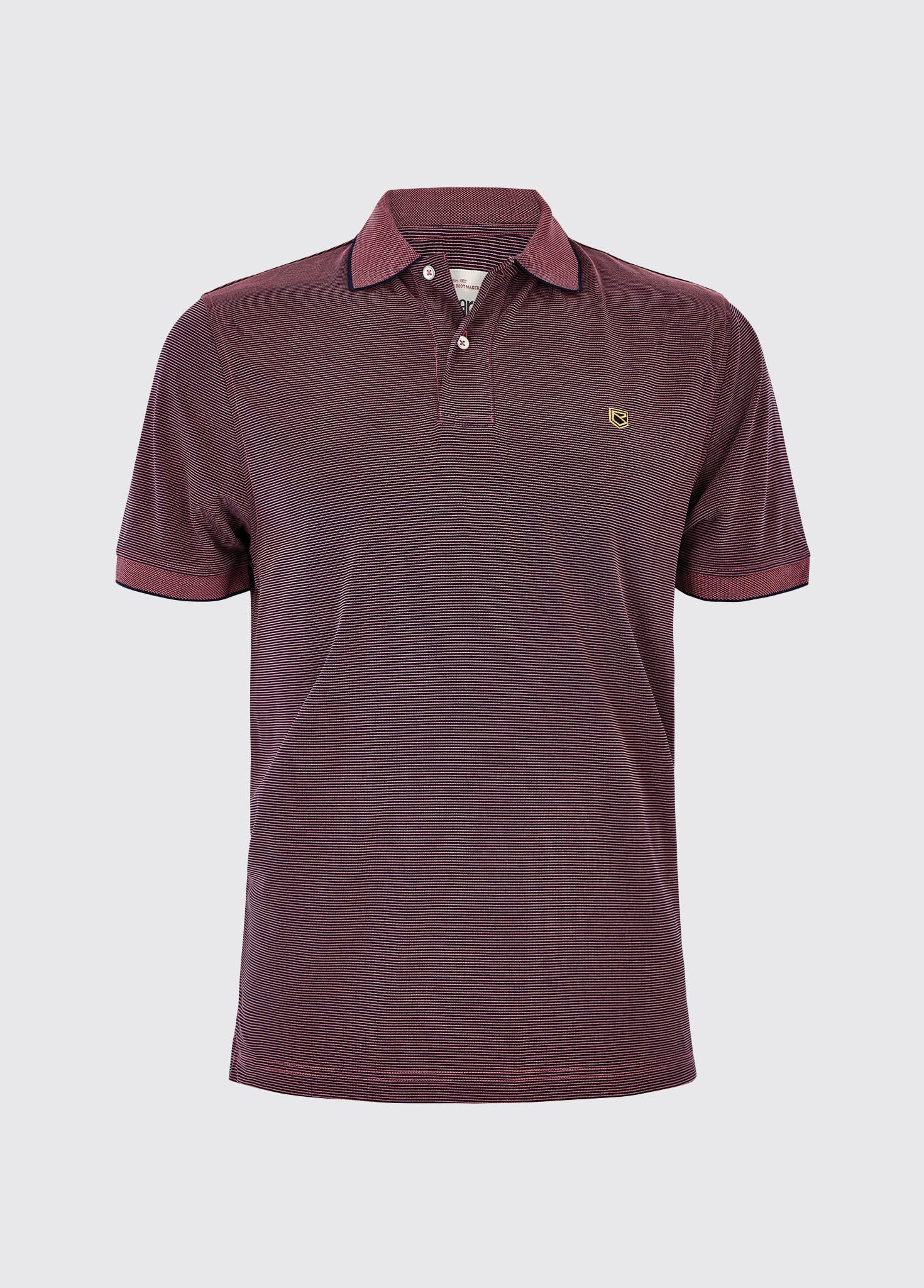 Mullaghmore Striped Polo - Ruby